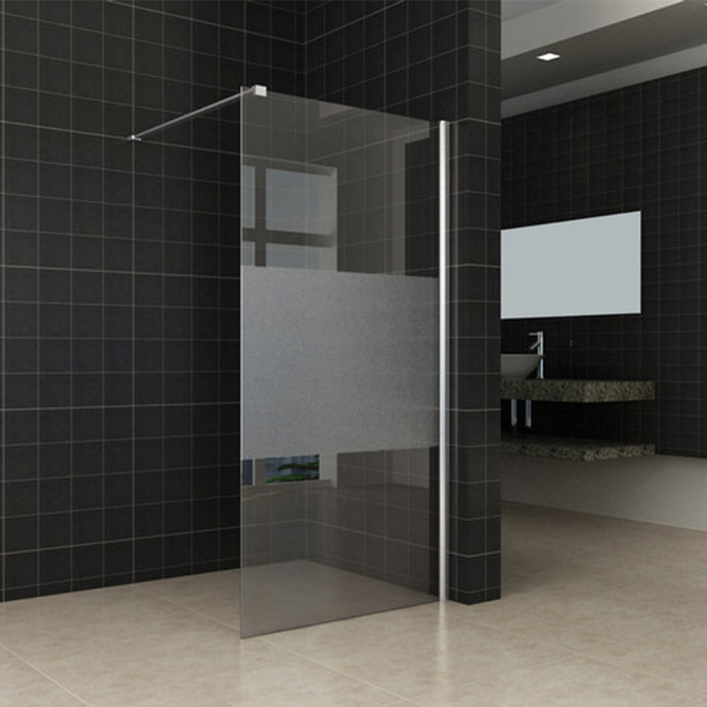 Wiesbaden Comfort Inloopdouche 10mm NANO Helder Glas / Melkglas middenband
